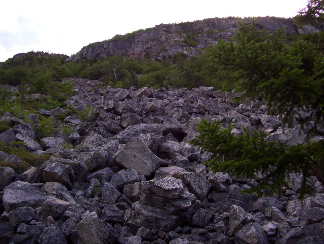 Cliff and boulders Cliff and boulders