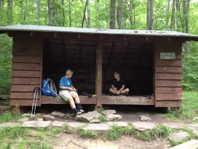 Dirigo and Nature Guard at Bailey Gap Shelter