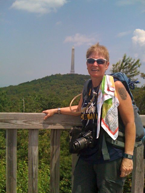 Dirigo enjoying the view from the wooden tower Dirigo enjoying the view from the wooden tower