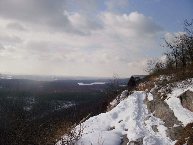 Rocky ledge with view to the left Rocky ledge with view to the left