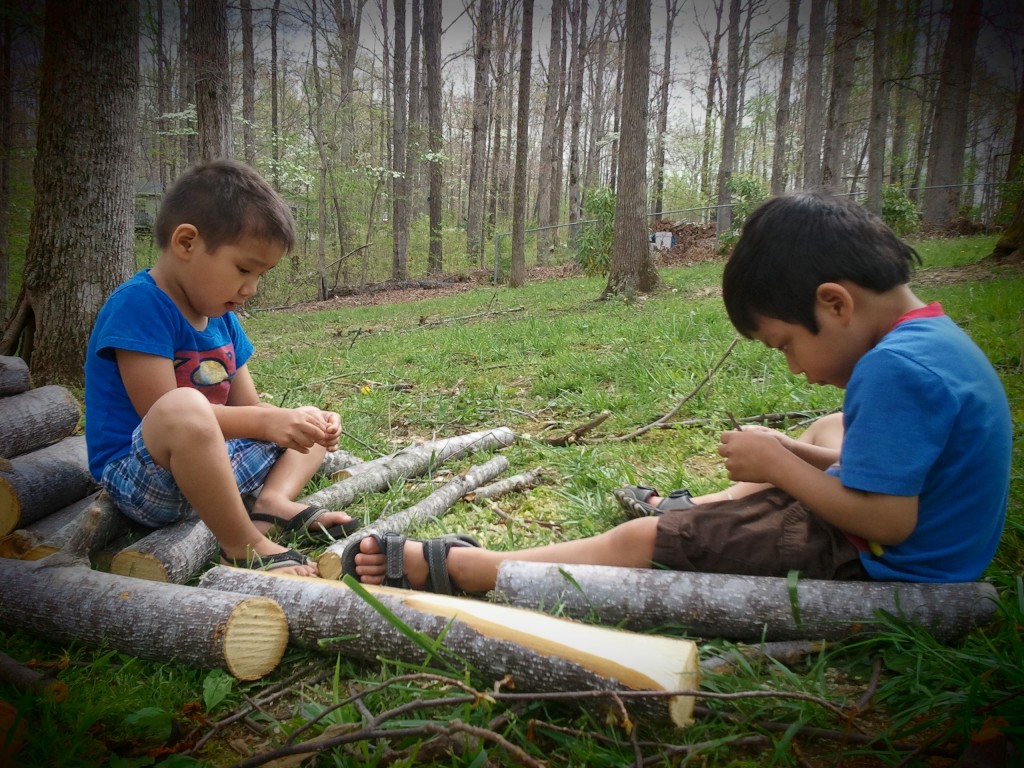 {exploring the back yard} 