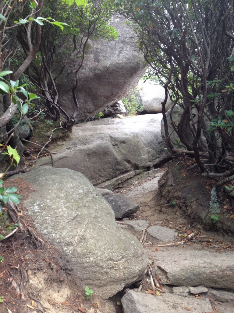 Start of the rock scrambling
