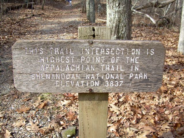 Highest point of the AT in Shenandoan National Park