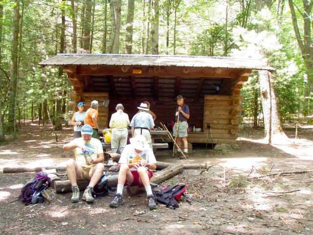 Lunch at the Lost Mountain Shelter