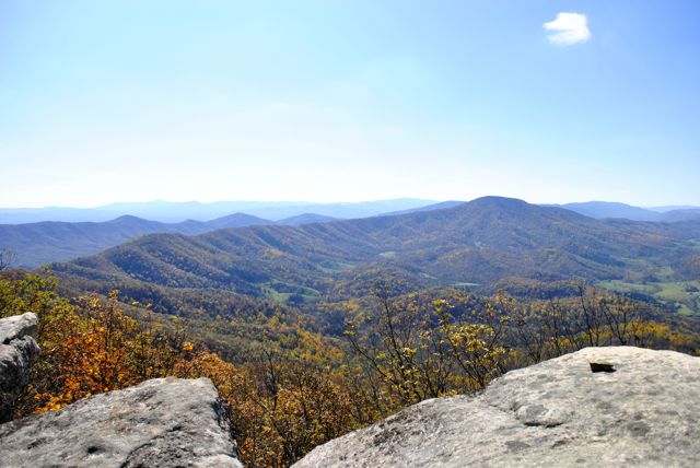 Looking back toward McAfee Knob