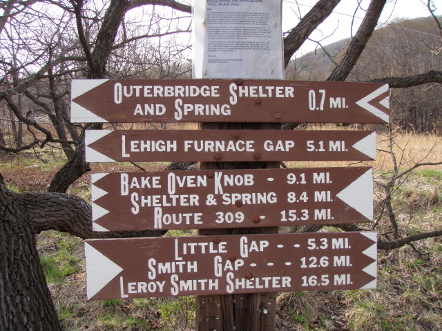 Signs at Lehigh Gap parking lot