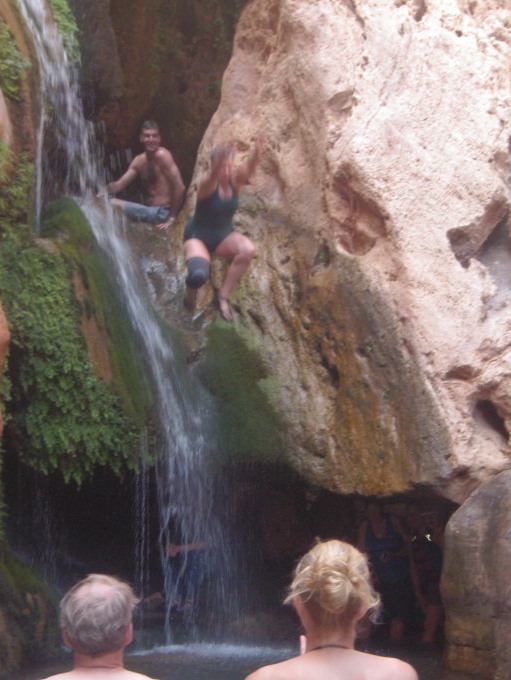 Addison jumping at Elves Chasm