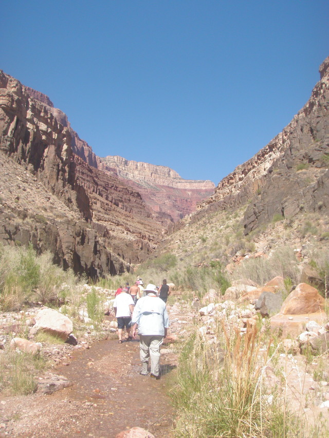 Hiking into Bedrock Canyon