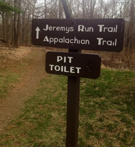 Sign for AT at Elkwallow Picnic Grounds